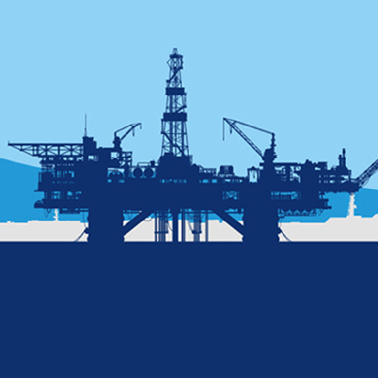 Vector illustration of oil rig