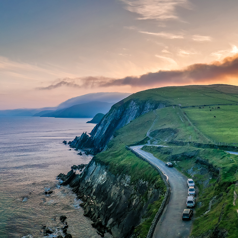 Cumeenoole Beach Kerry Ring of Dingle Ireland aerial amazing scenery view