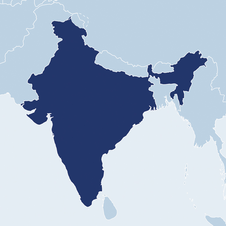 Illustrated map of India