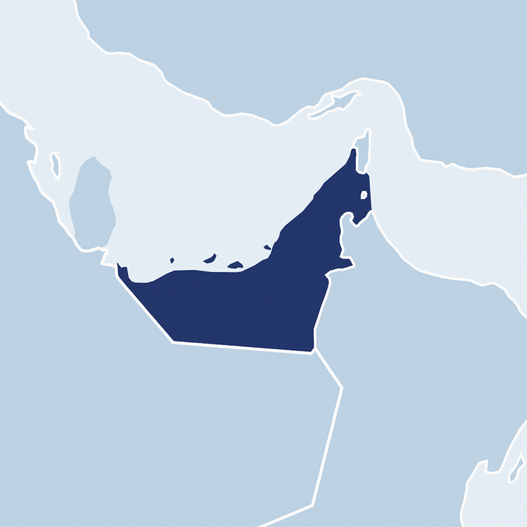 Illustrated map of United Arab Emirates