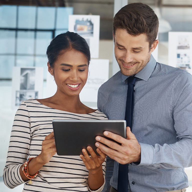 Shot of two coworkers using a digital tablet in a design officehttp://195.154.178.81/DATA/i_collage/pu/shoots/784350.jpg