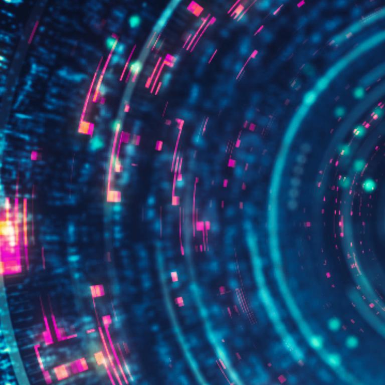 Abstract circular data tunnel