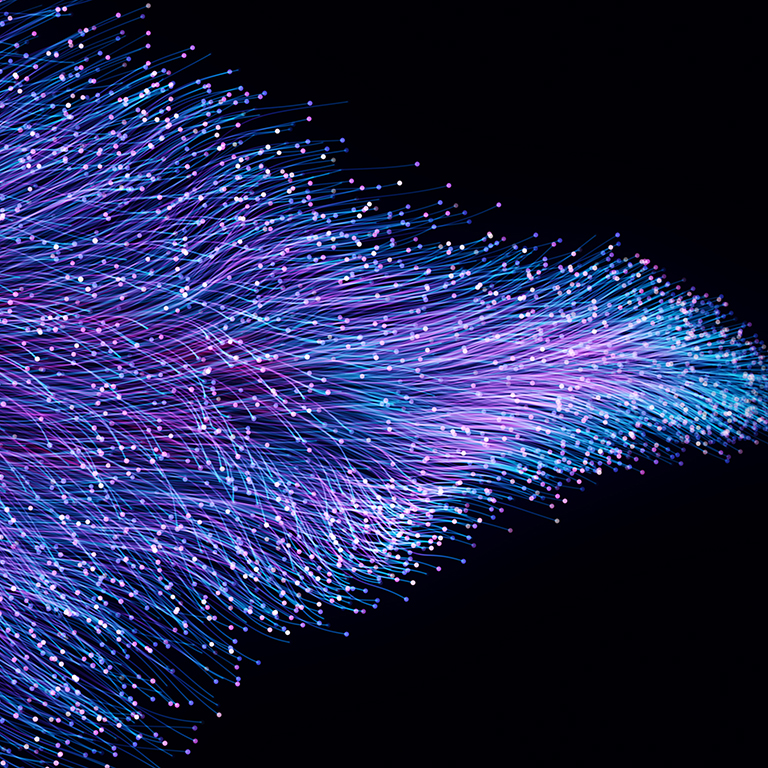 Abstract particles of optical fiber 