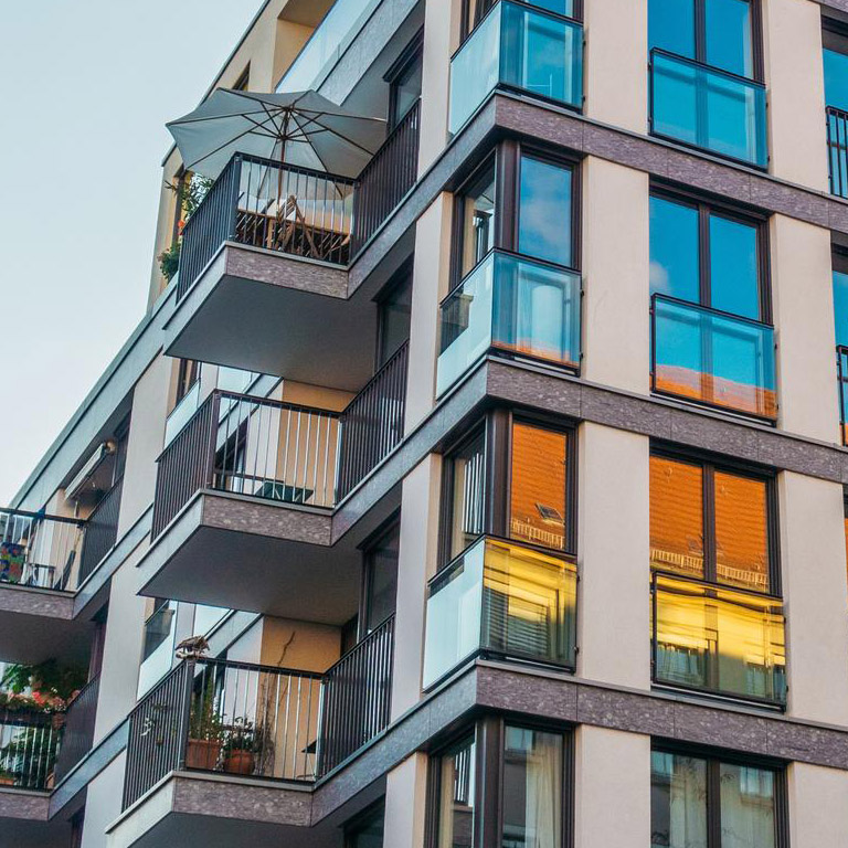 Building with balconies