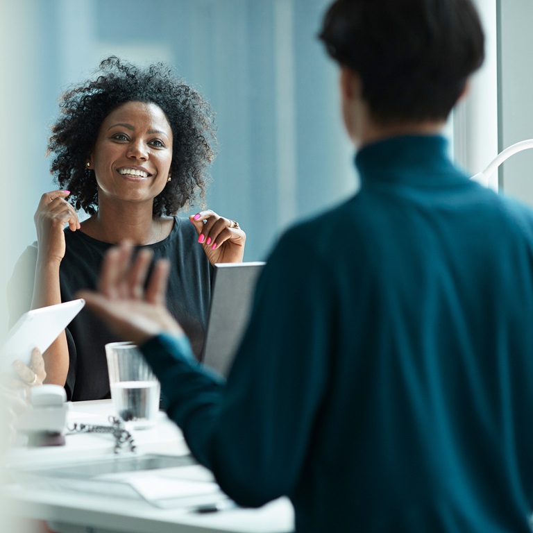 Business people working in high-end modern office