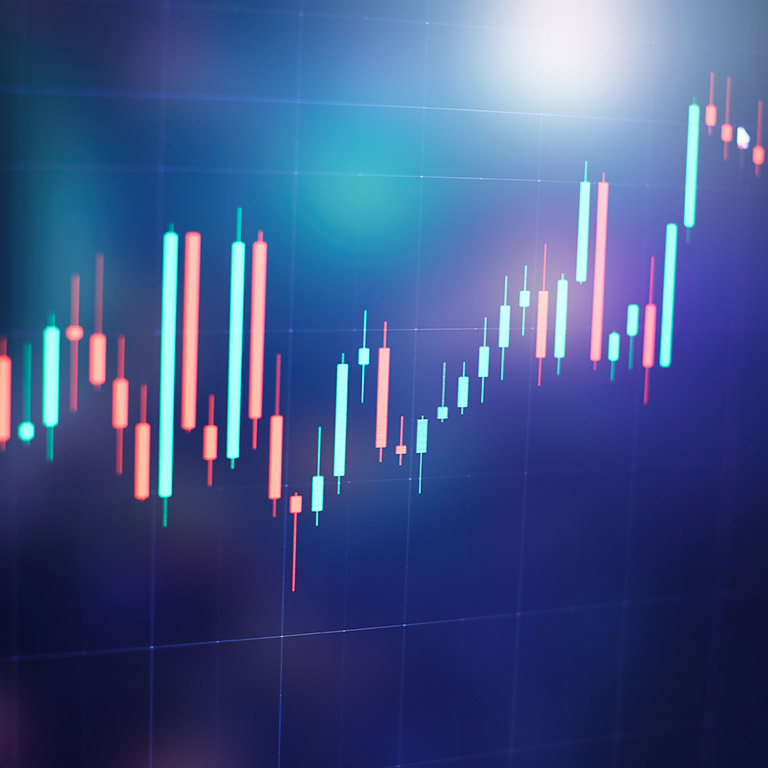 Business success and growth concept.Stock market business graph chart on digital screen.Forex market, Gold market and Crude oil market