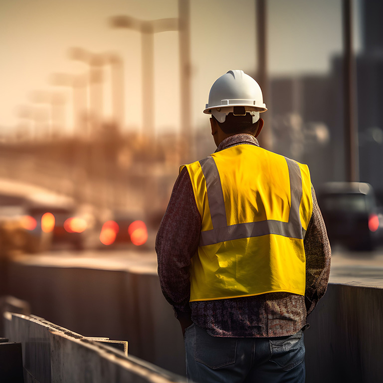 Supervising Road Construction Work on an Expressway Project: The Role of a Civil Engineer. Concept Road Construction, Expressway Project, Civil Engineering, Supervision, Role of Engineer