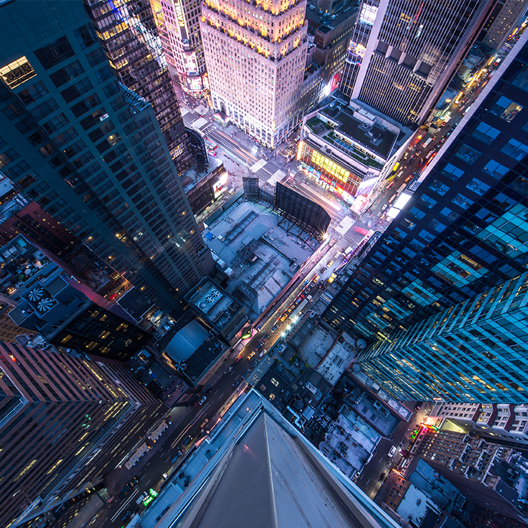 Aerial view of a city