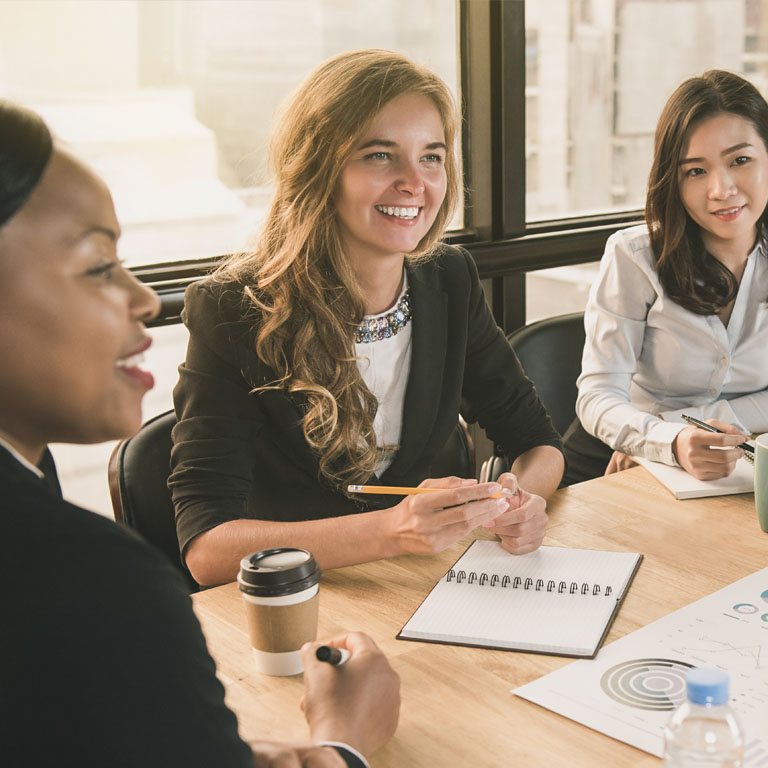 Diverse businesswoman leaders in the office meeting room