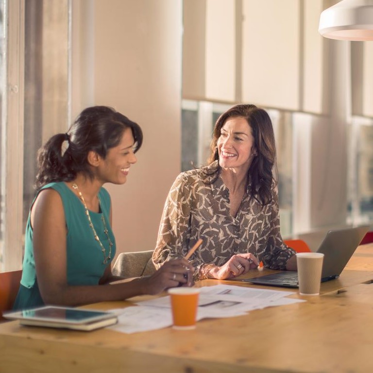 Female coworker discussion