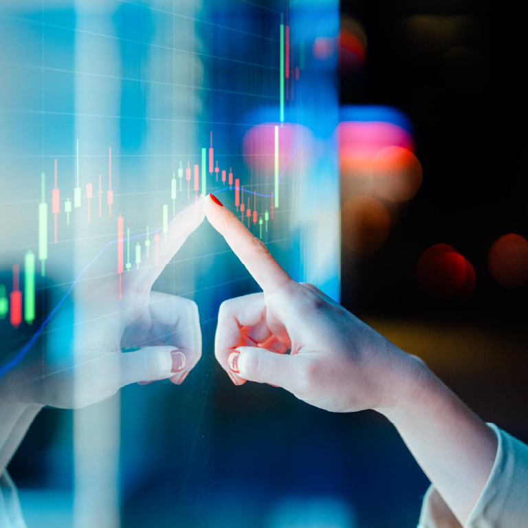 Financial market monitoring on interactive market dashboard