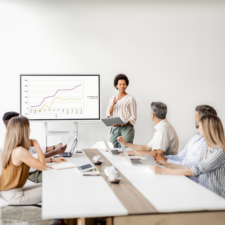 Diverse team in a professional meeting