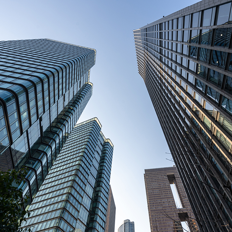 Modern office buildings