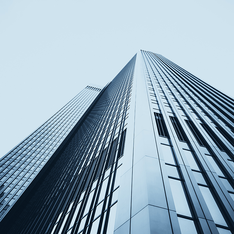 office buildings. Modern glass silhouettes on modern building.  modern skyscrapers