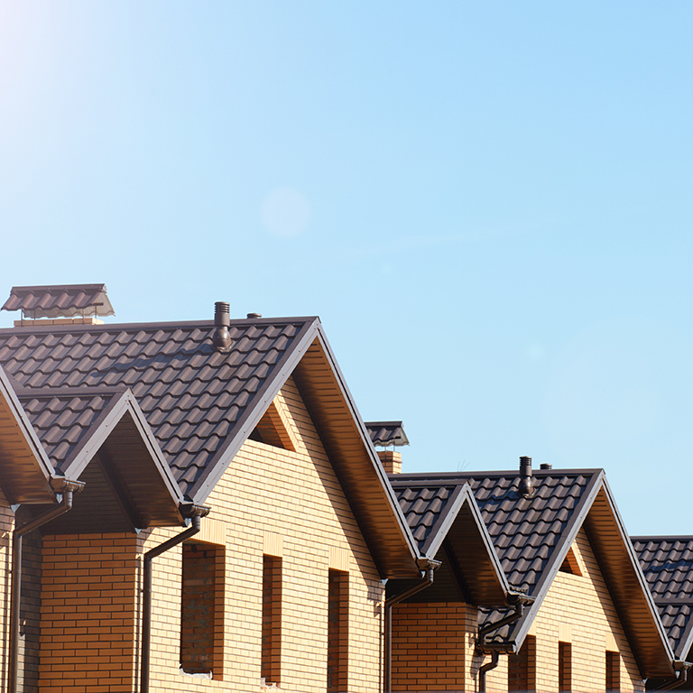 Newly built homes in a residential estate