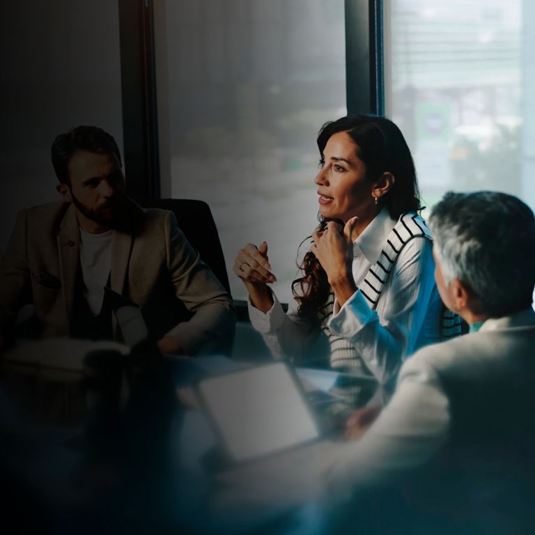 Office woman during business meeting