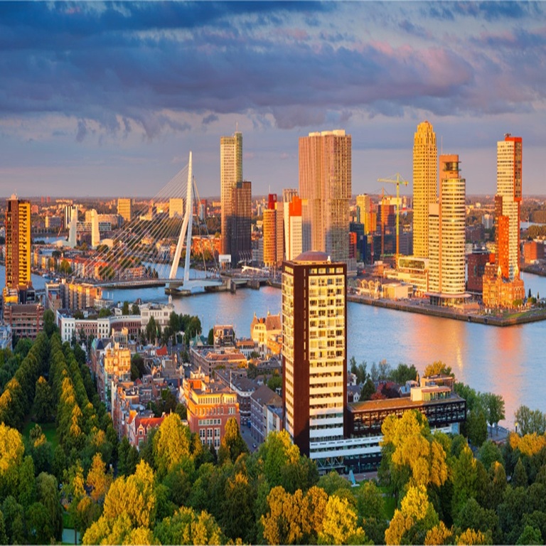 Rotterdam under the blue sky