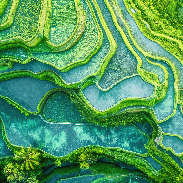 Scenic rice field terrace