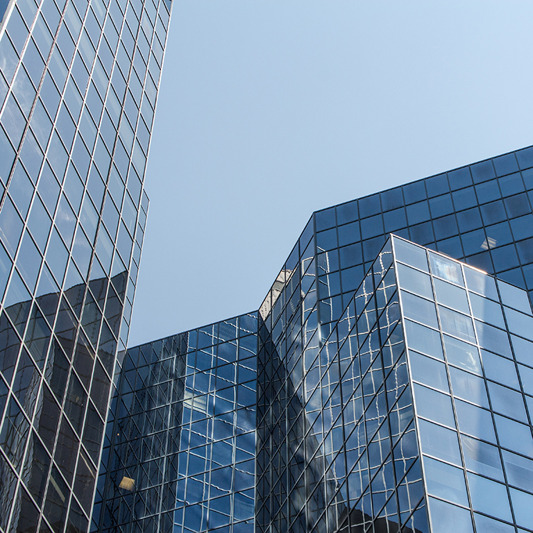 Windows of skyscraper building