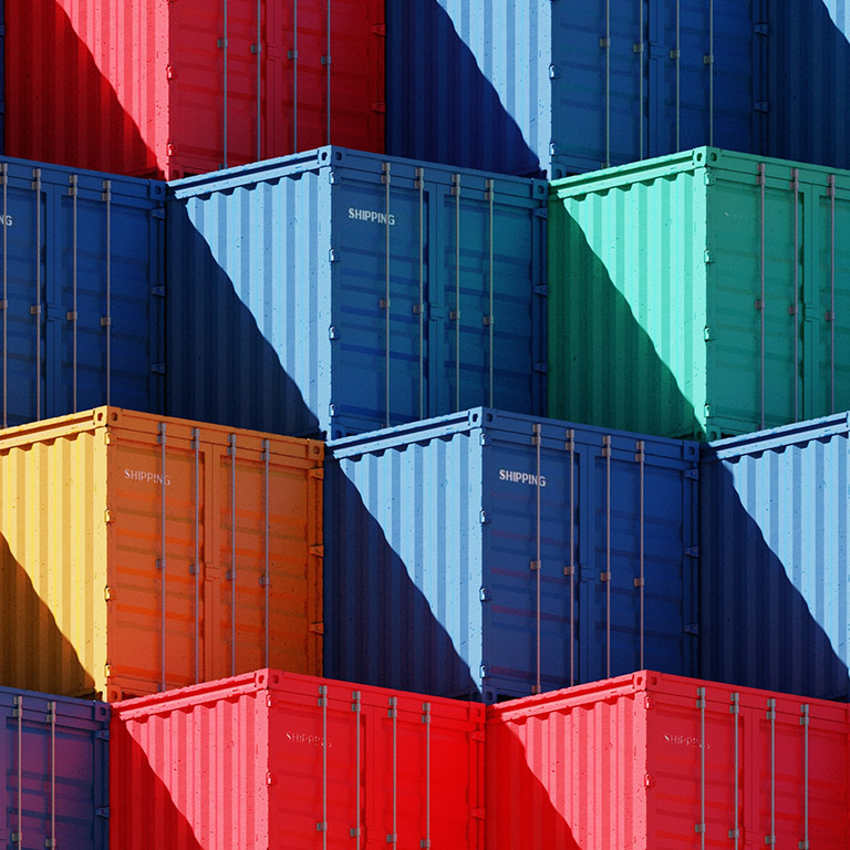 Stock of Cargo Containers