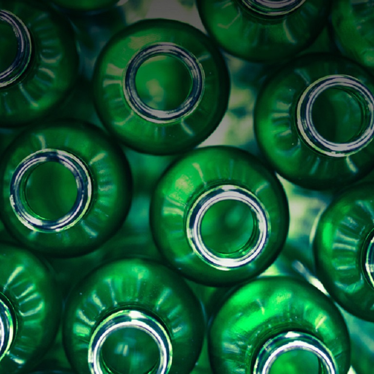 stock of green bottles