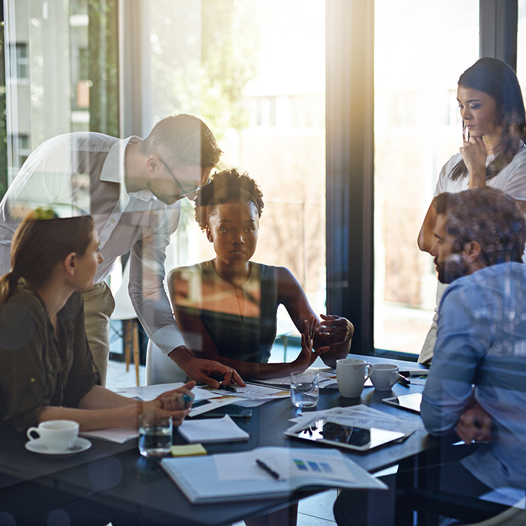 Shot of a group of businesspeople having a meeting in a boardroom.