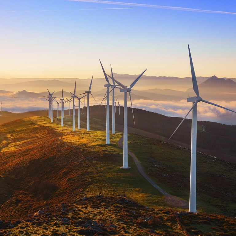 wind turbines in Oiz eolic park